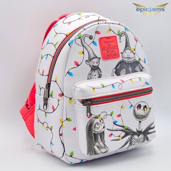 Loungefly Disney The Nightmare Before Christmas Holiday Lights Mini Backpack Set main image 8